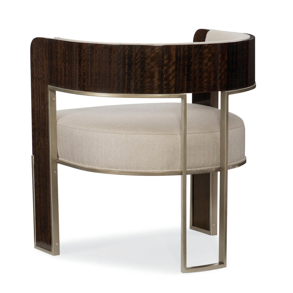 Cream Curved Modern Accent Chair – Streamliner – alternate view 5