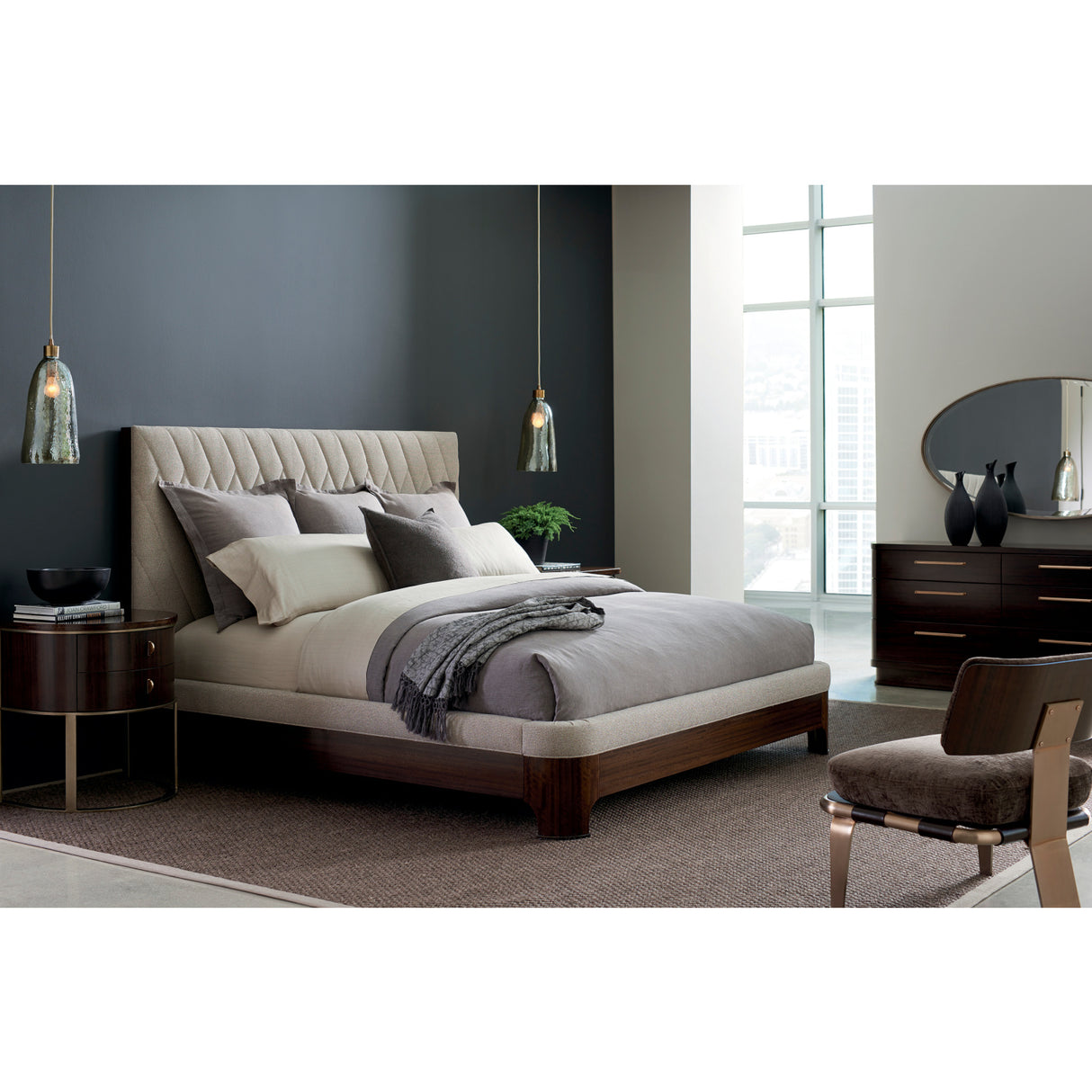 Neutral-Toned Quilted Bed | Oroa.com