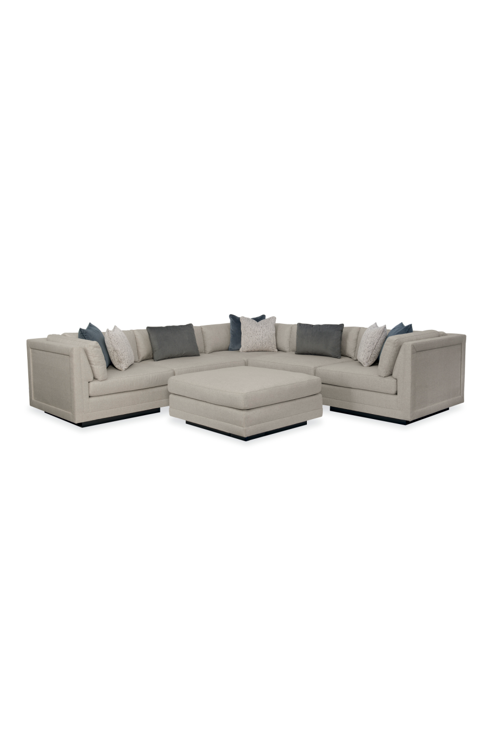 Modern Minimalist Ottoman | Caracole Fusion | Oroa.com