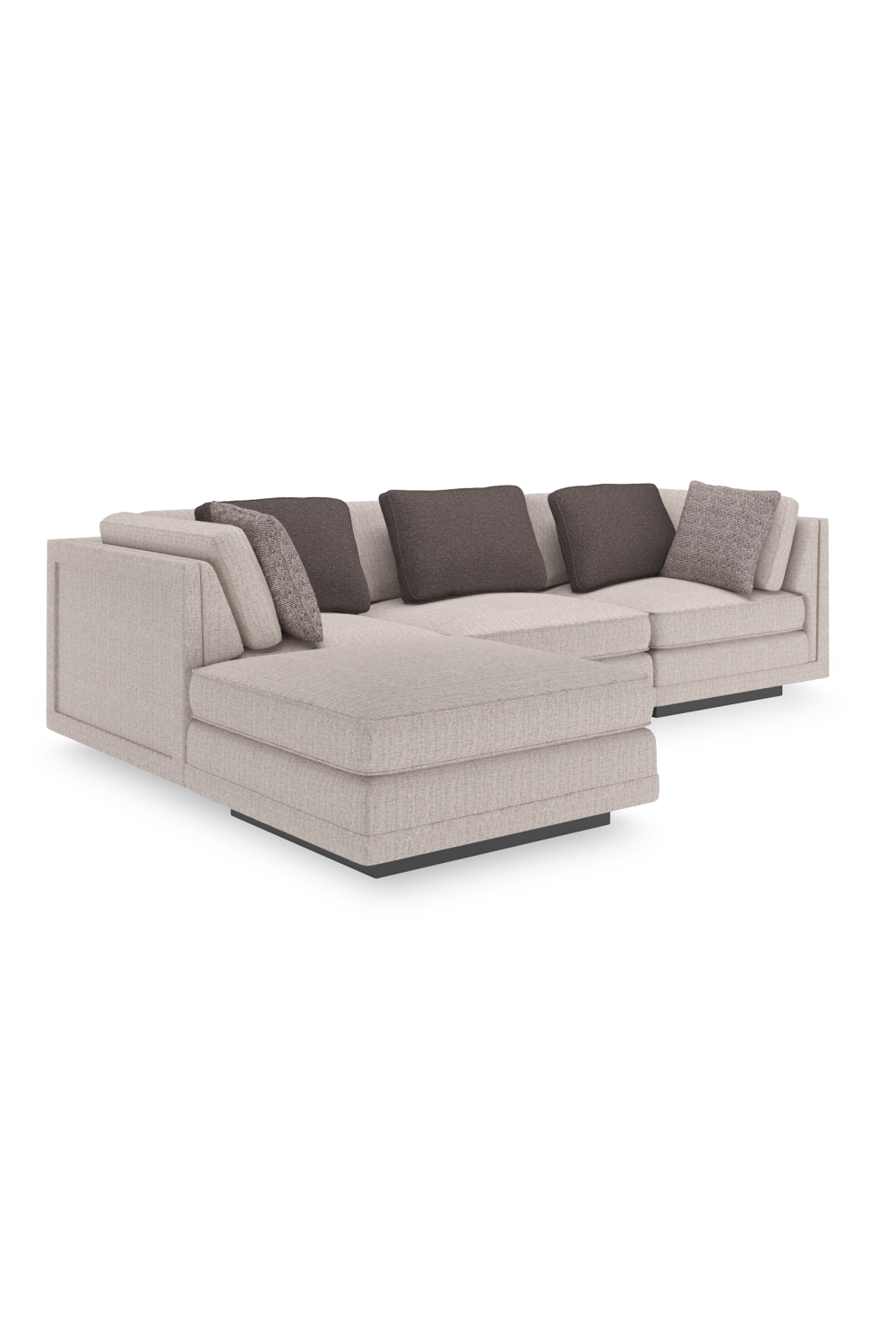 Beige Woven Ottoman | Caracole Fusion | Oroa.com