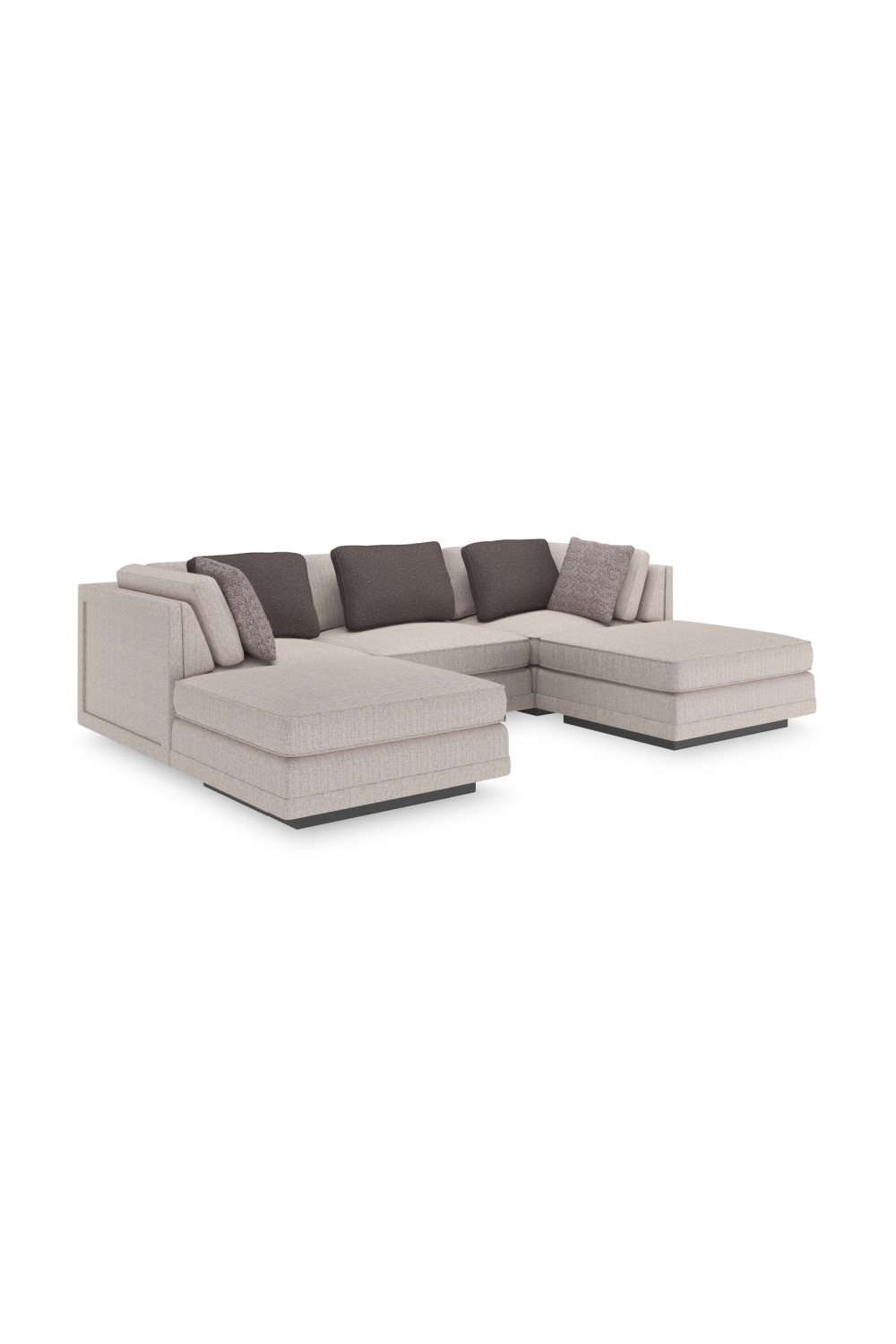 Beige Armless Chair | Caracole Fusion | Oroa.com