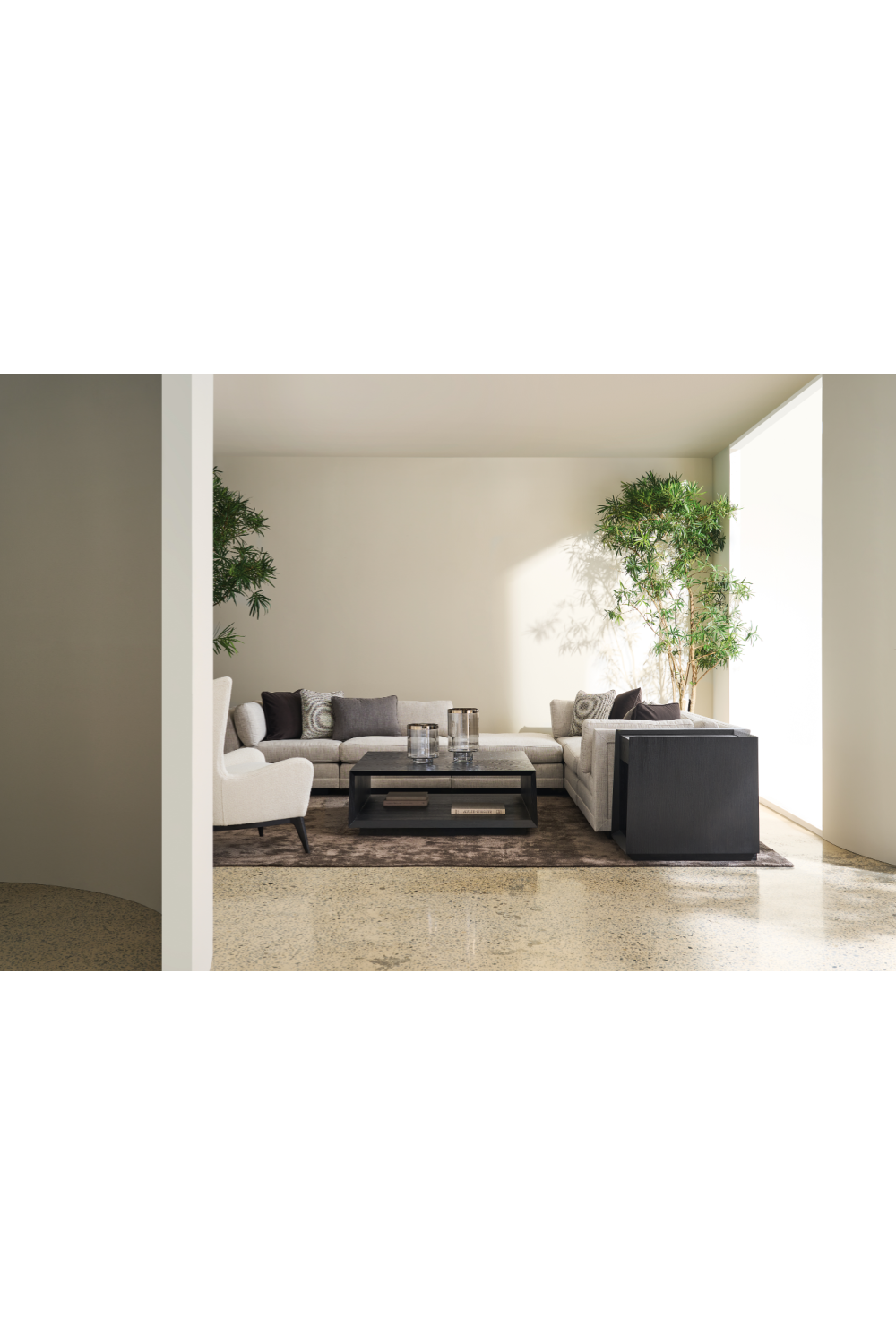 Beige Armless Chair | Caracole Fusion | Oroa.com
