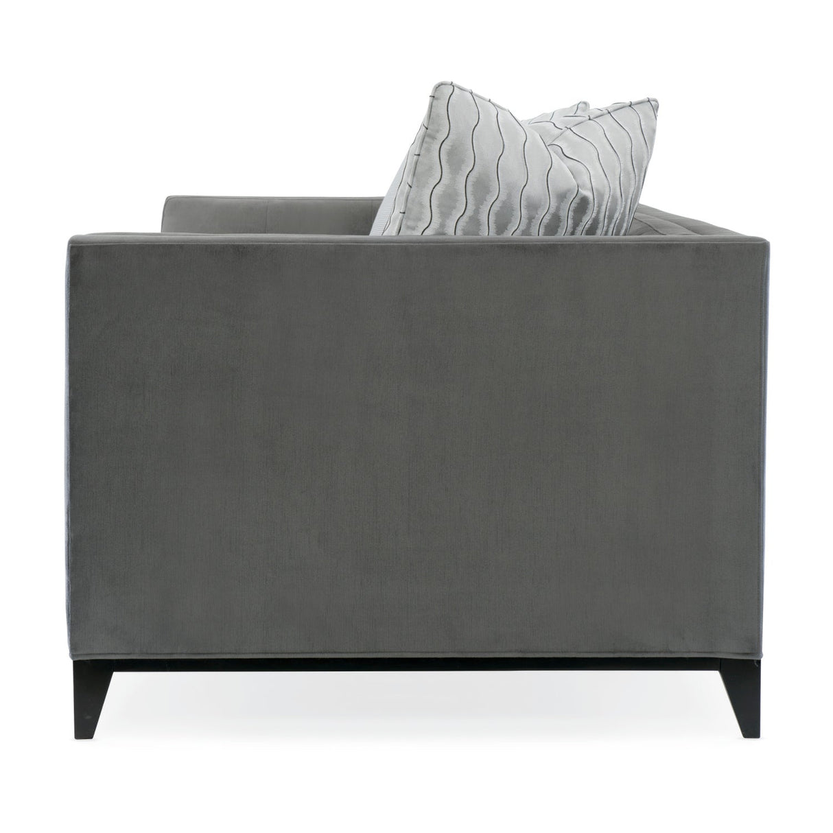 Gray Velvet Tufted Sofa – Grace – alternate view 5