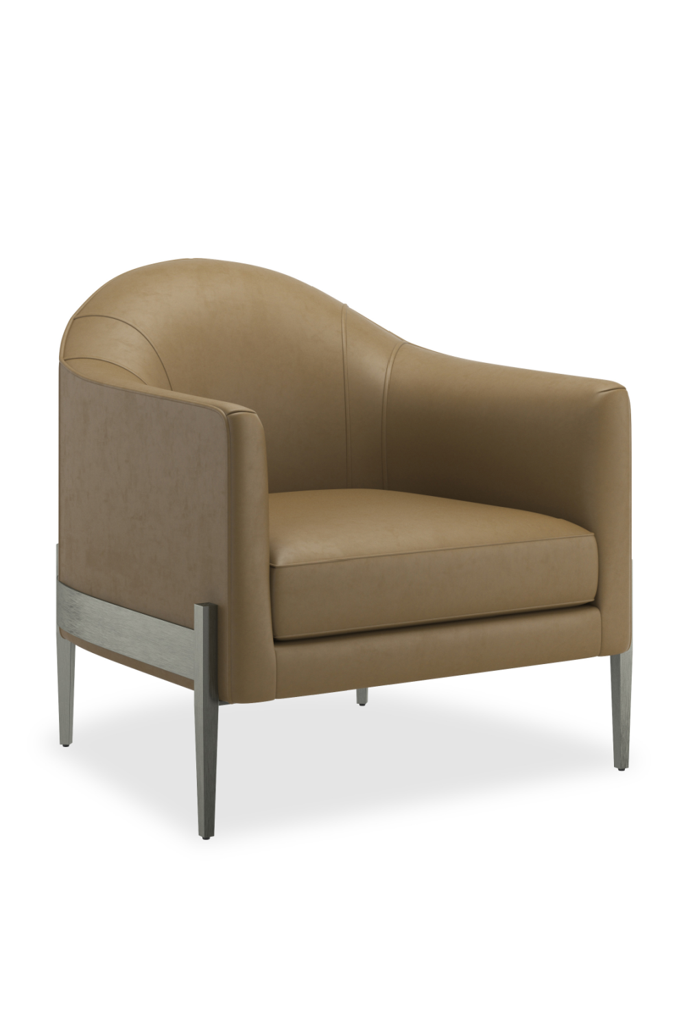 Brown Leather Accent Chair | Caracole Rebound | Oroa.com