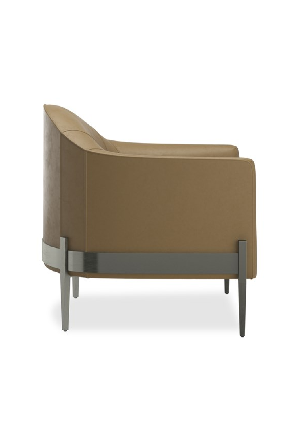 Brown Leather Accent Chair | Caracole Rebound | Oroa.com