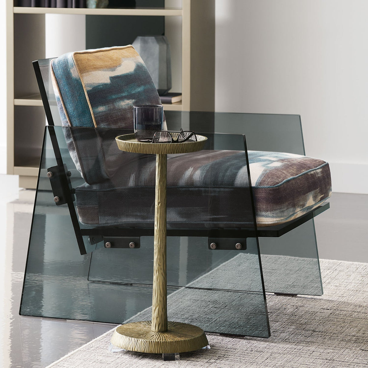 Bronze Metal End Table – Remix – rear view