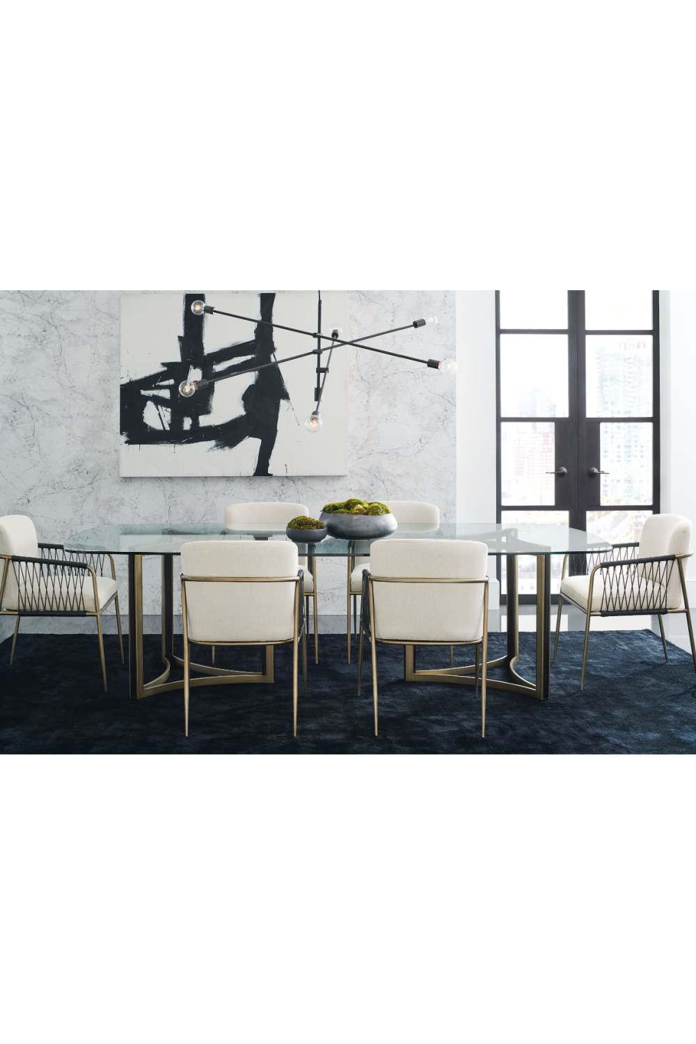 Black Cord Detail Dining Armchair | Caracole Remix | Oroa.com
