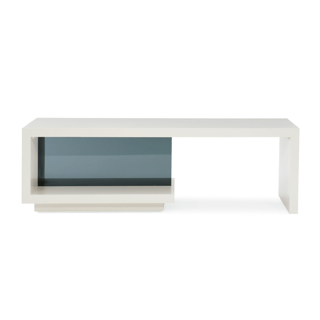 Gray Open-Storage Coffee Table – Expressions – side view
