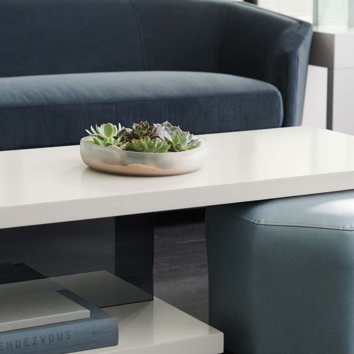 Gray Open-Storage Coffee Table – Expressions – alternate view 8