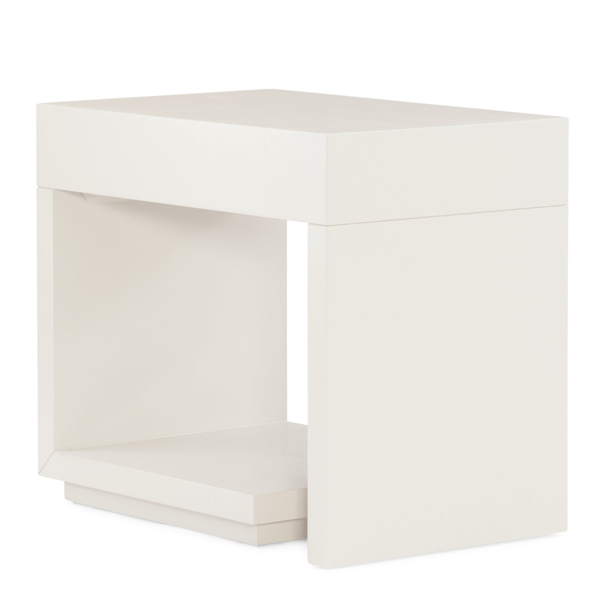 White 1-Drawer End Table | Oroa.com
