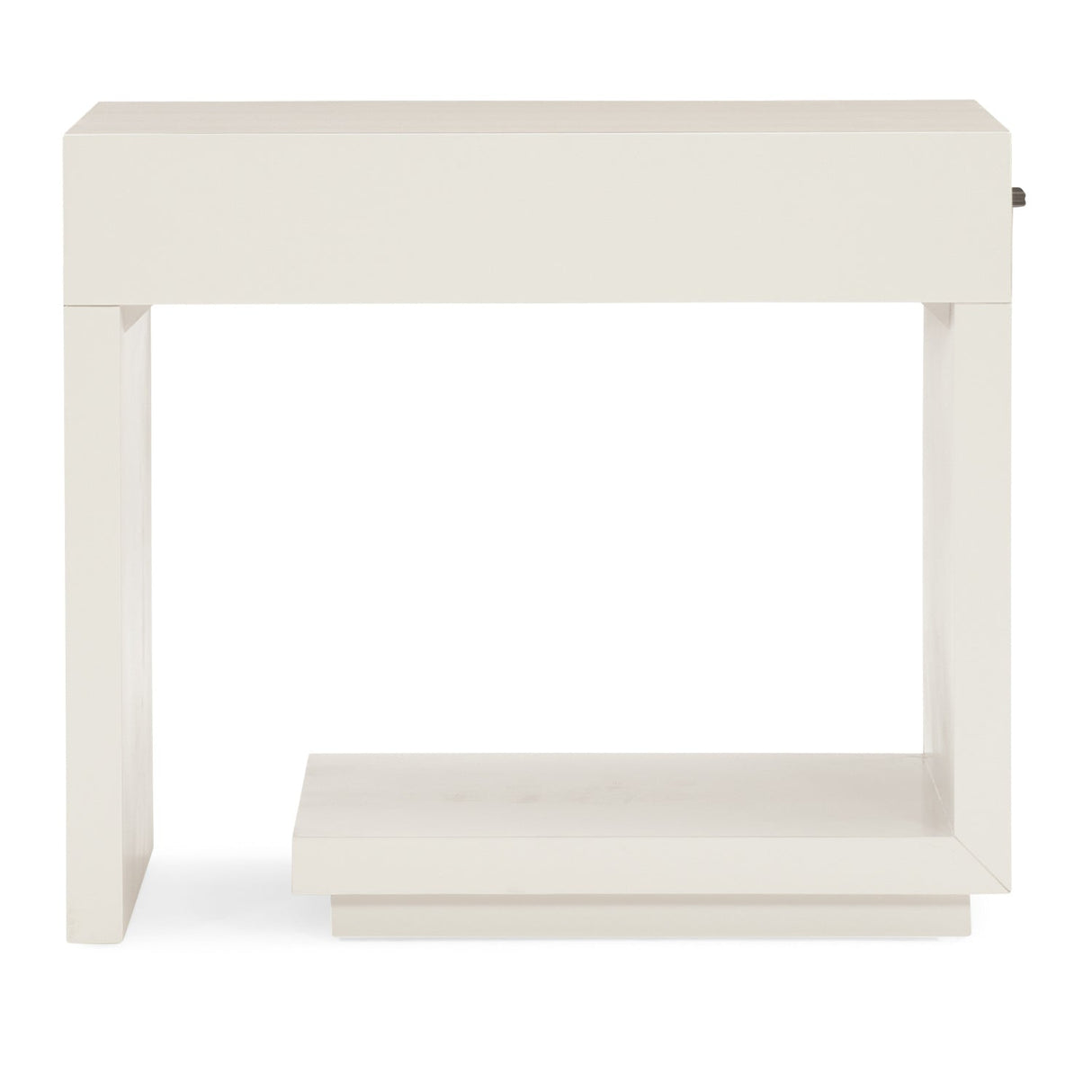 White 1-Drawer End Table – Expressions – rear view