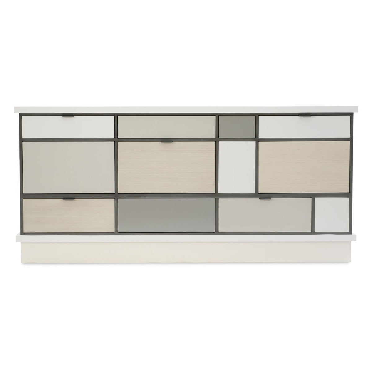 Checkerboard Glass 8-Drawer Sideboard – Repetition – front view