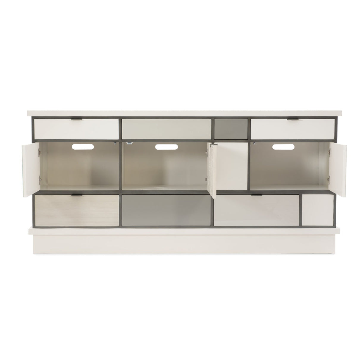 Checkerboard Glass 8-Drawer Sideboard – Repetition – rear view