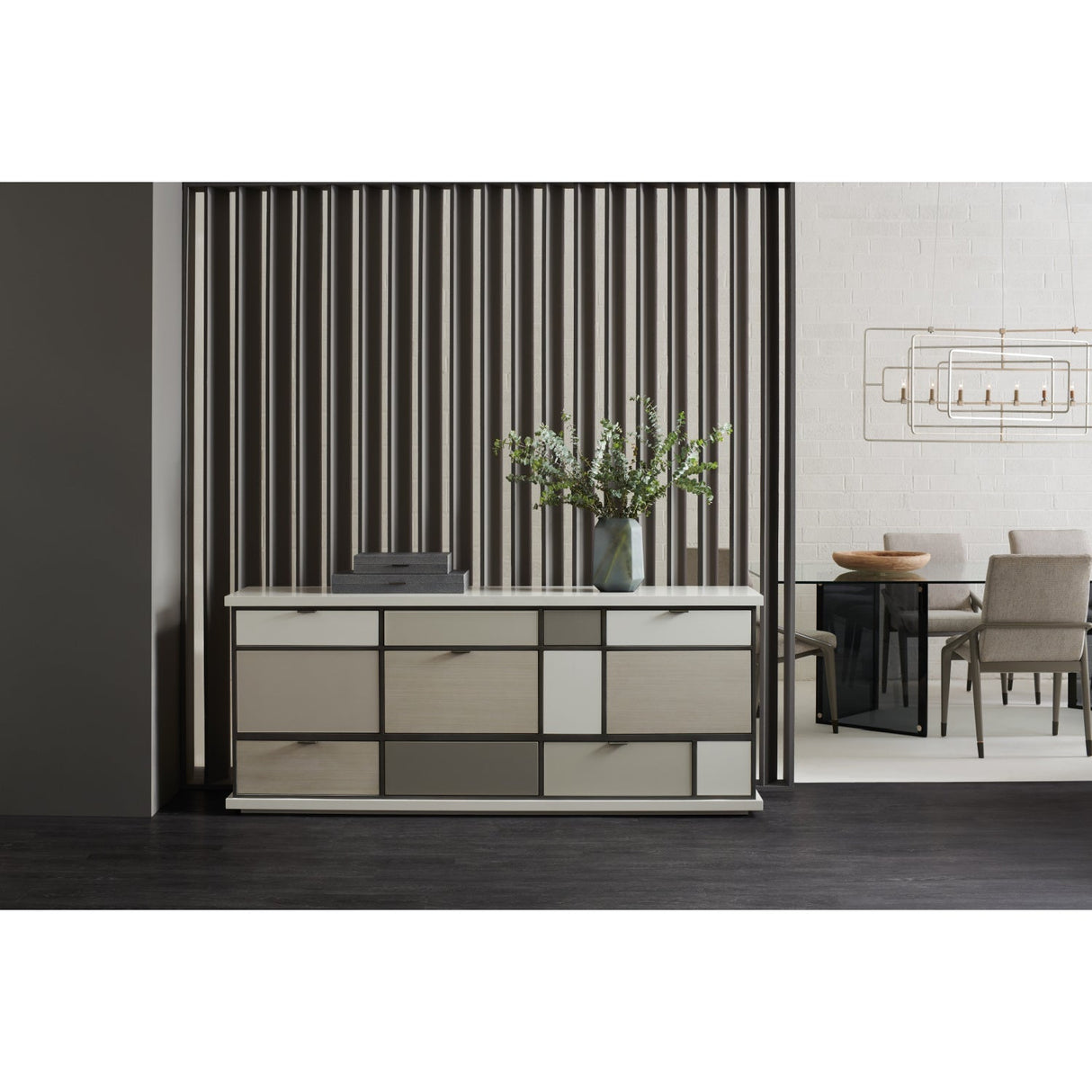 Checkerboard Glass 8-Drawer Sideboard – Repetition – alternate view 8