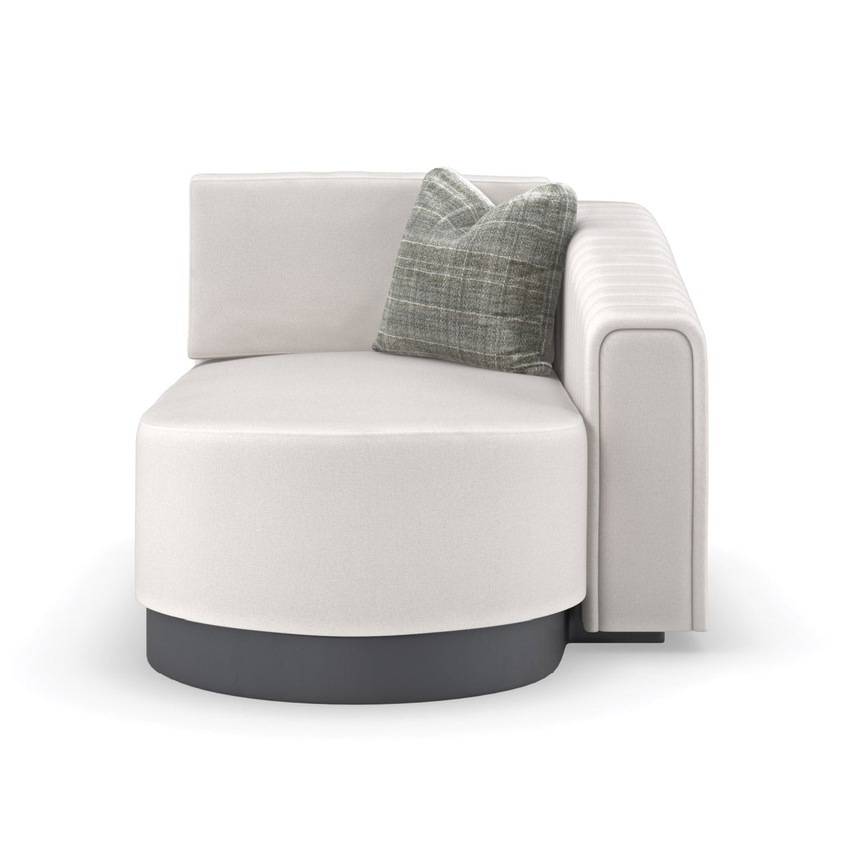 Twill Right-Armed Chaise Lounge – La Moda – front view