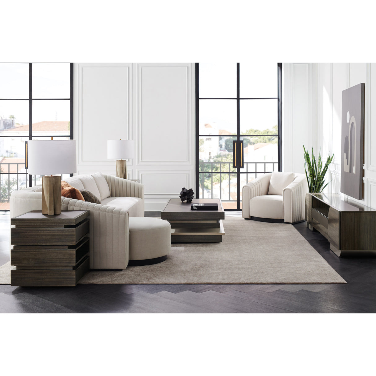 Twill Right-Armed Loveseat – La Moda – alternate view 13