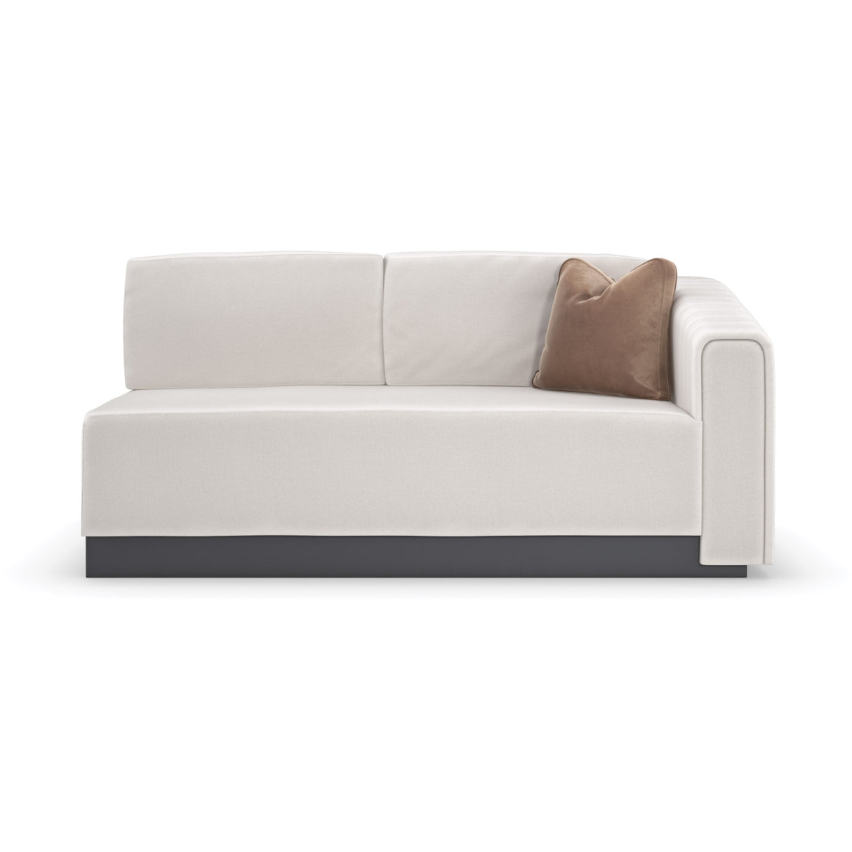 Twill Right-Armed Loveseat – La Moda – front view