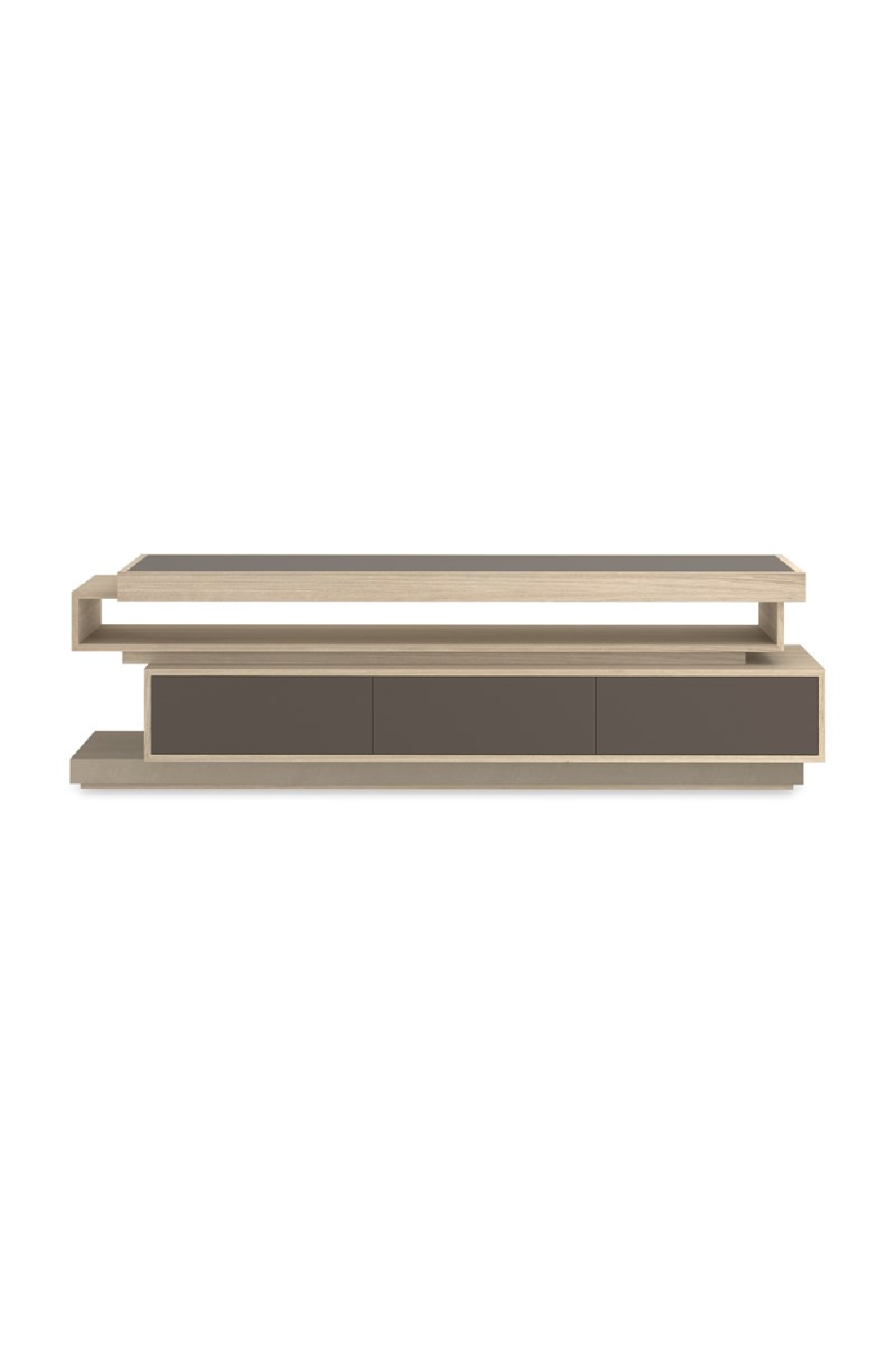 Mirrored Glass 3-Drawer Media Unit | Caracole La Moda | Oroa.com