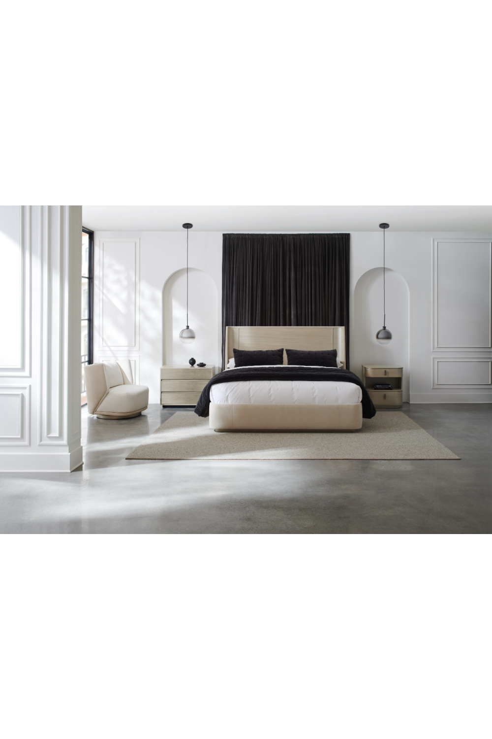 Monochromatic Modern Nightstand L | Caracole Da Vita | Oroa.com