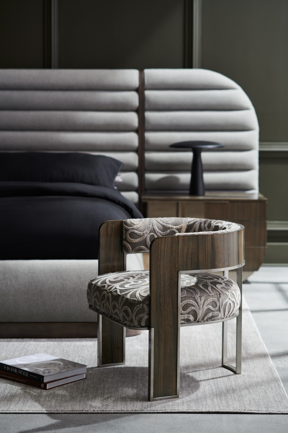 Gray Channeled Panel Bed | Caracole La Moda | Oroa.com