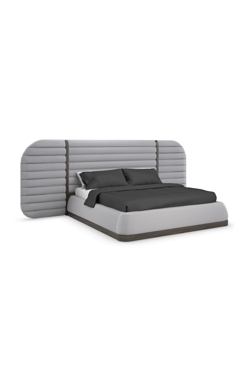 Gray Channeled Bed Side Panels | Oroa.com