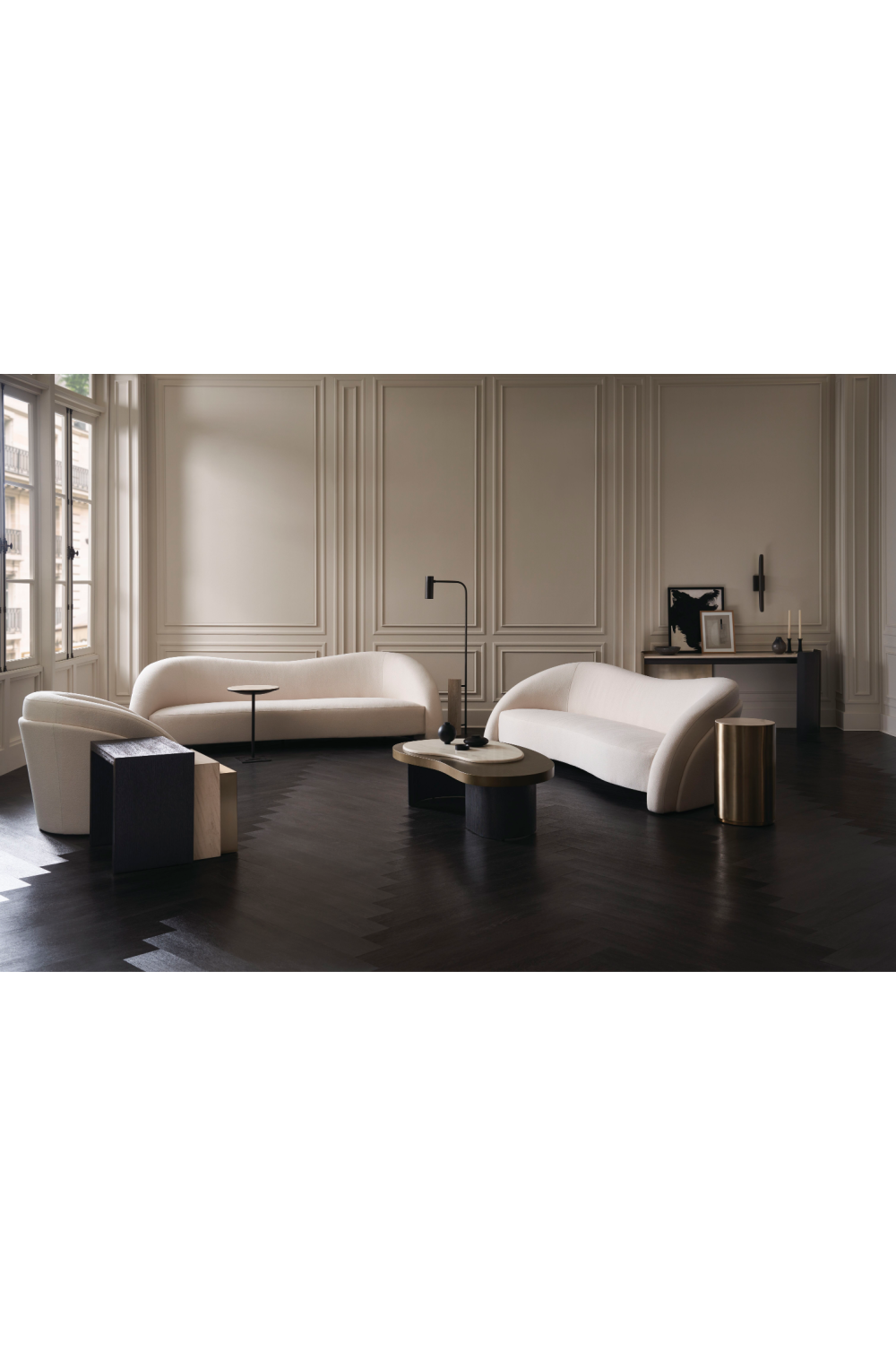 Modern Curved Accent Chair | Caracole Movement | Oroa.com