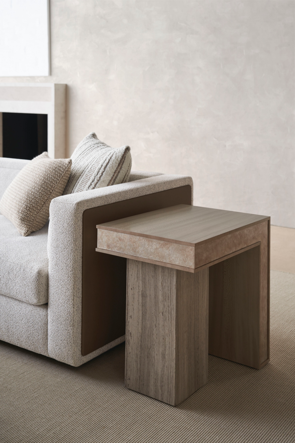 Cream Minimalist Sectional Sofa | Caracole Unity | Oroa.com