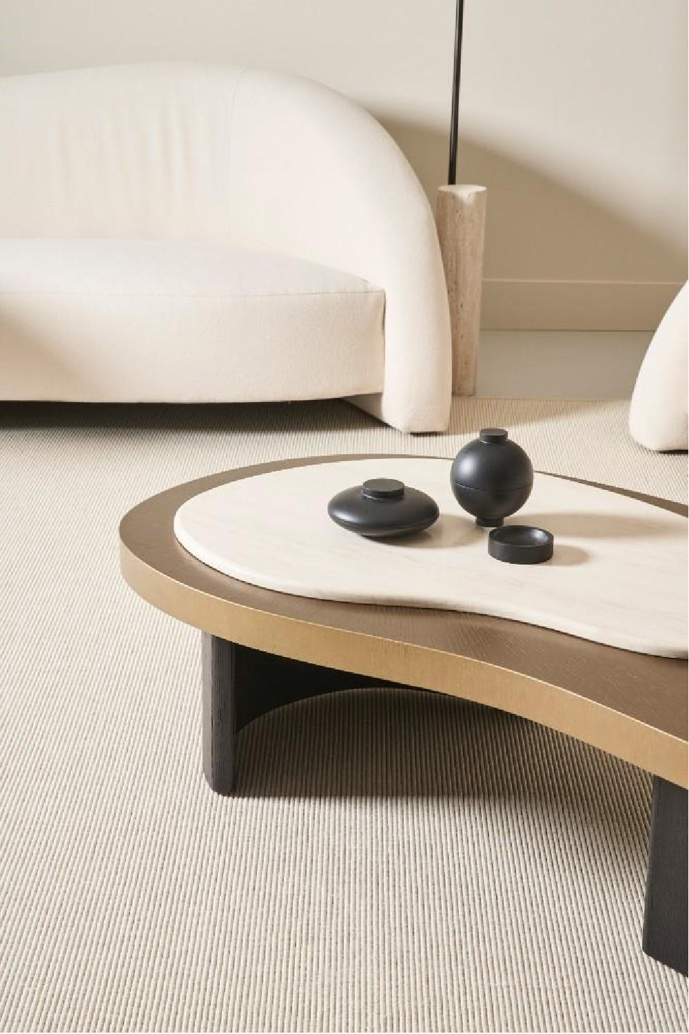 Cream Travertine Coffee Table | Caracole Contrast | Oroa.com