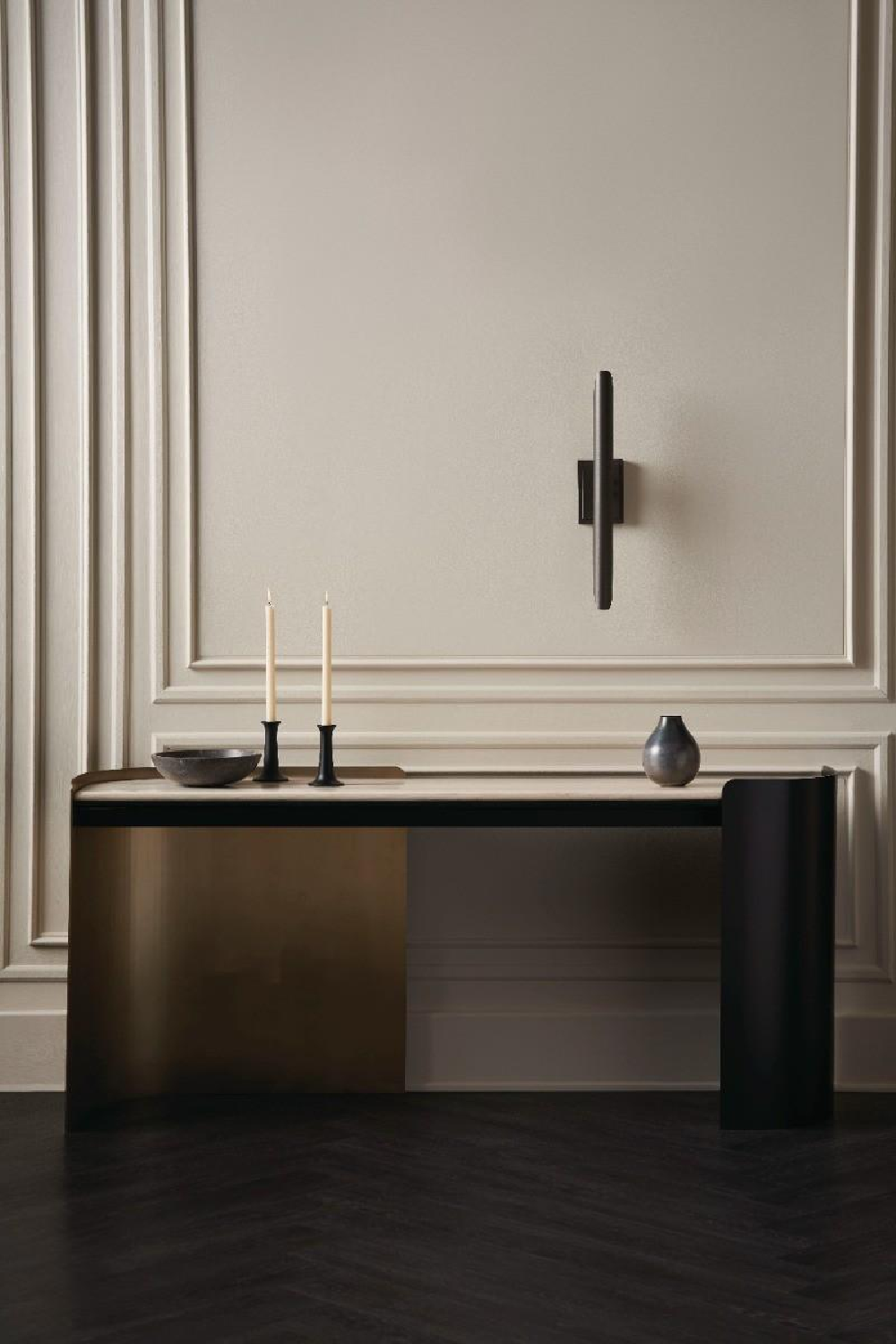Cream Travertine Modern Desk – Movement – alternate view 7
