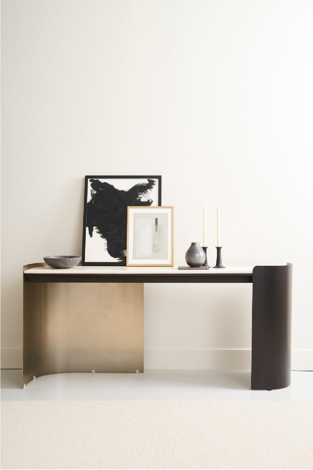Cream Travertine Modern Desk | Caracole Movement | Oroa.com