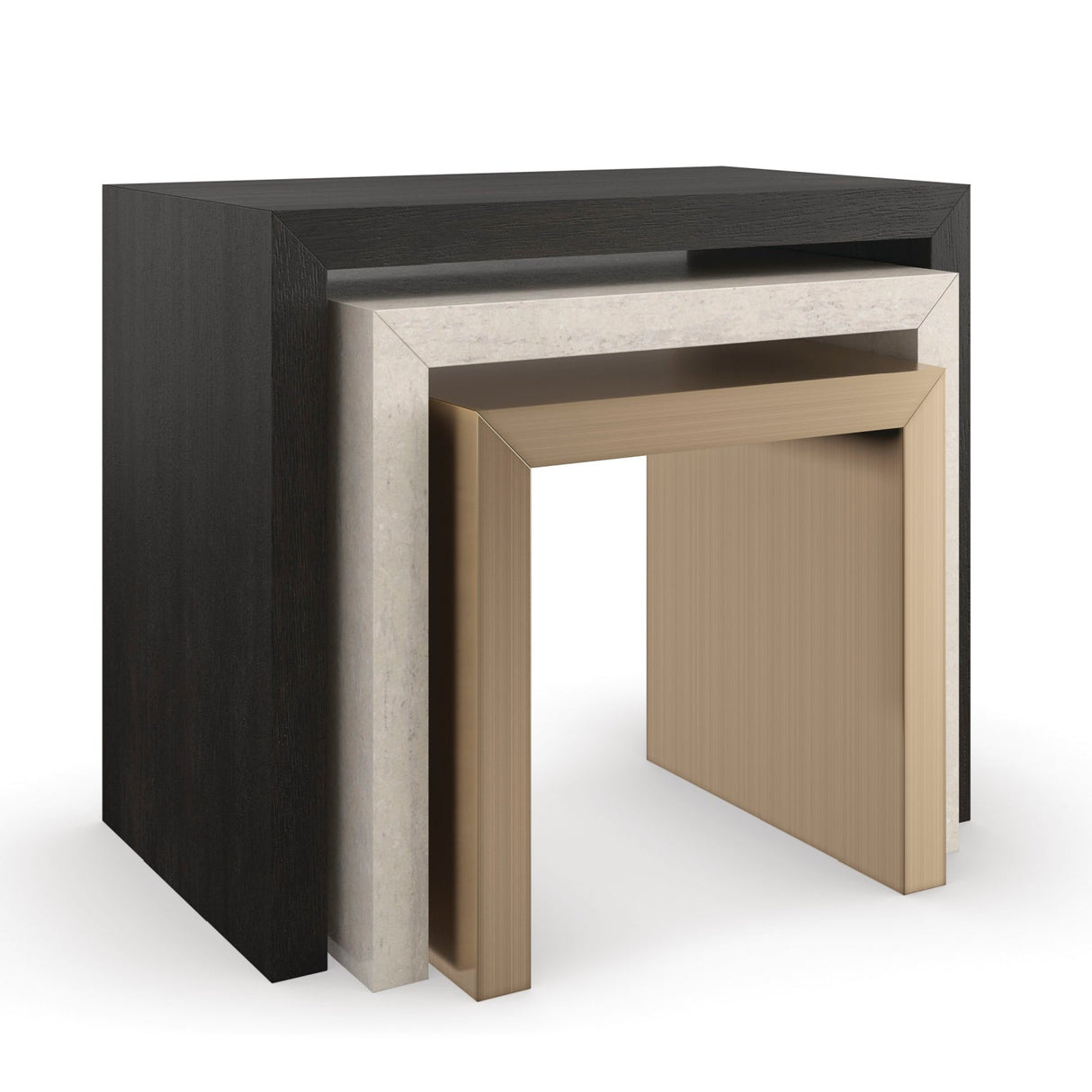 Minimalist Rectangular Side Table – Contrast – side view