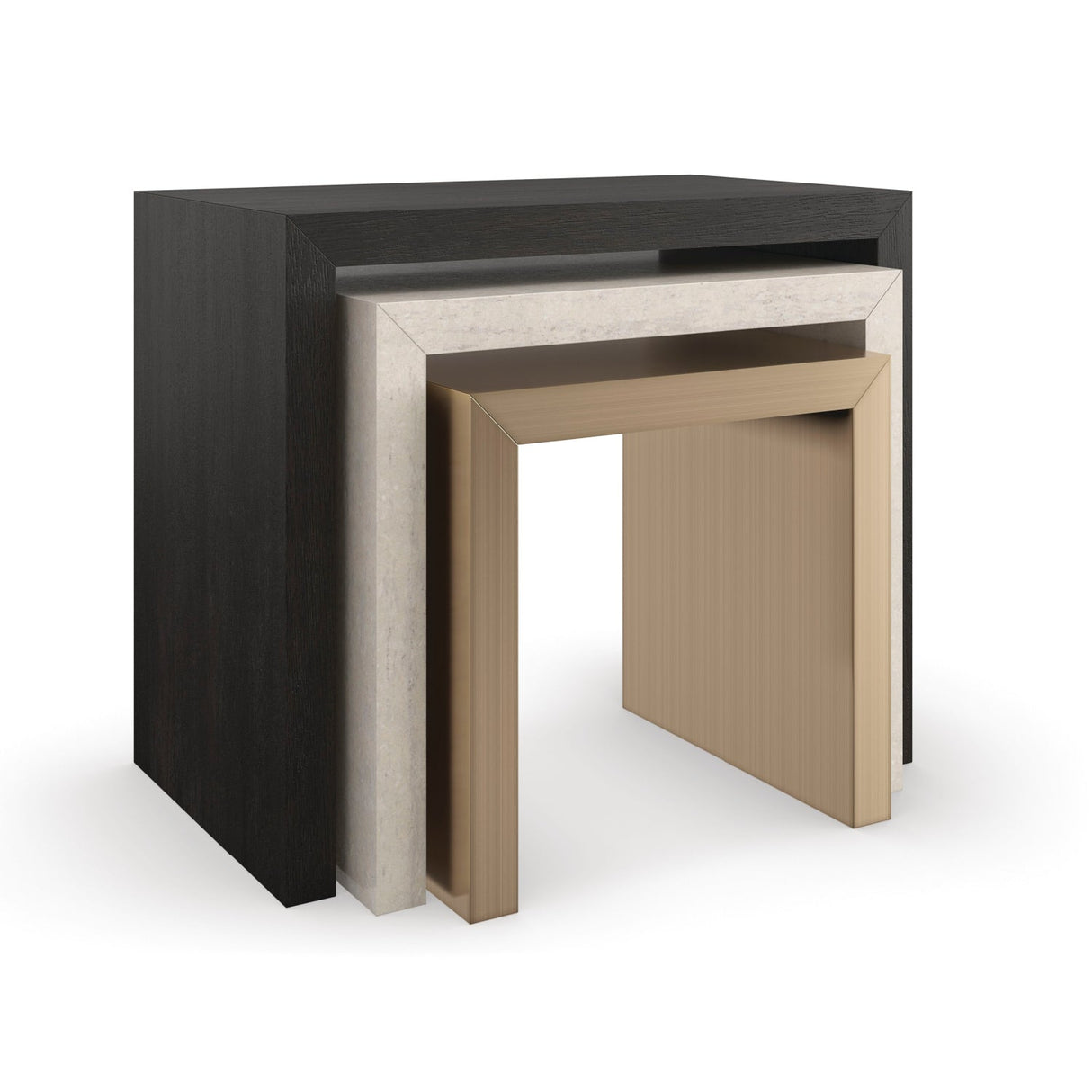 Minimalist Rectangular Side Table – Contrast – front view