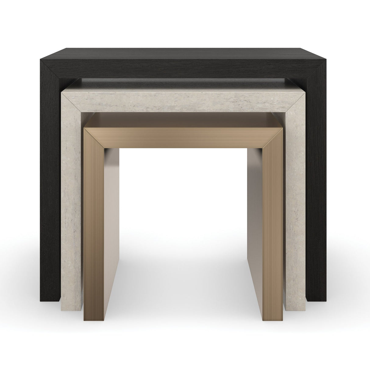 Minimalist Rectangular Side Table – Contrast – rear view