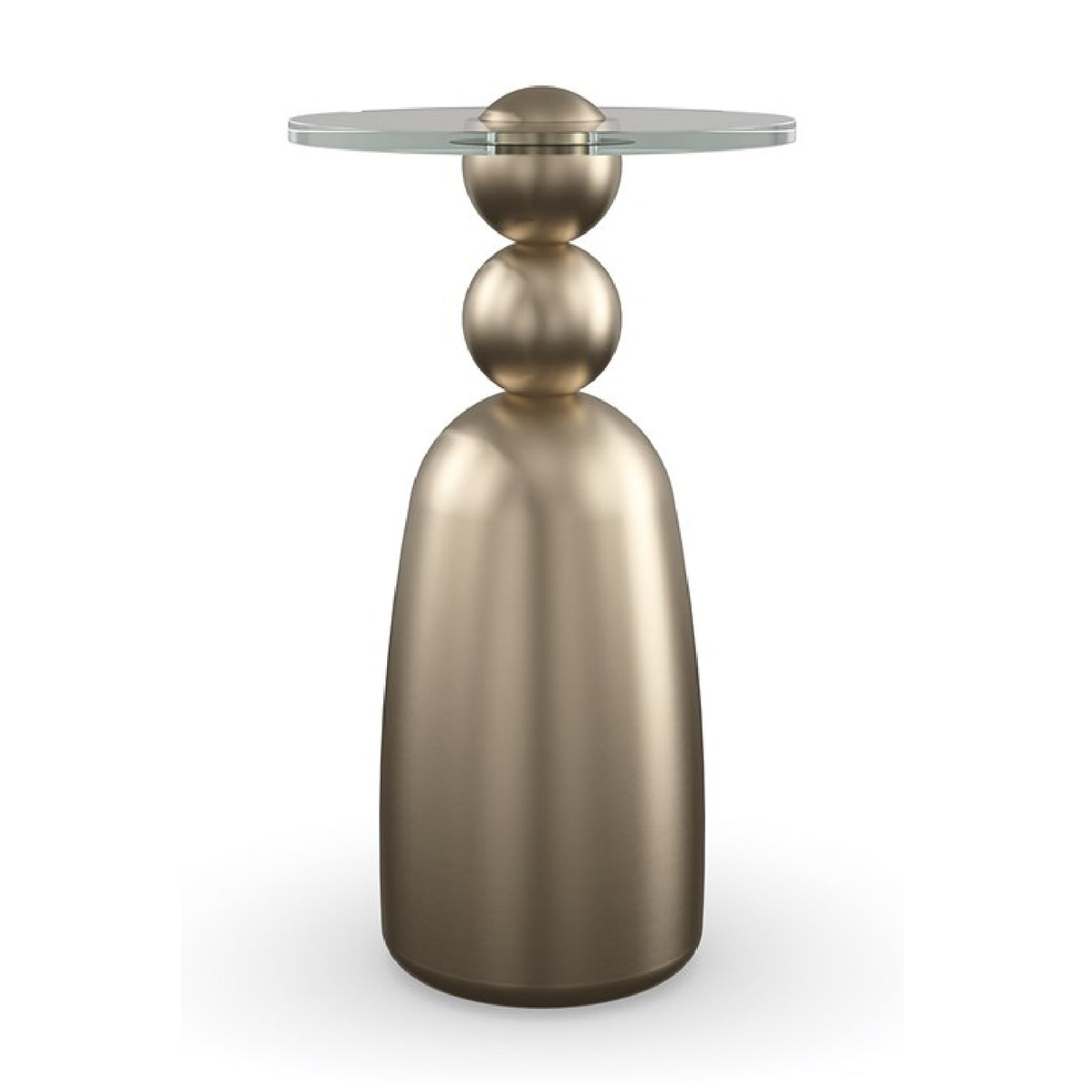 Bronze Sculpture Base Side Table | Caracole Dissonance