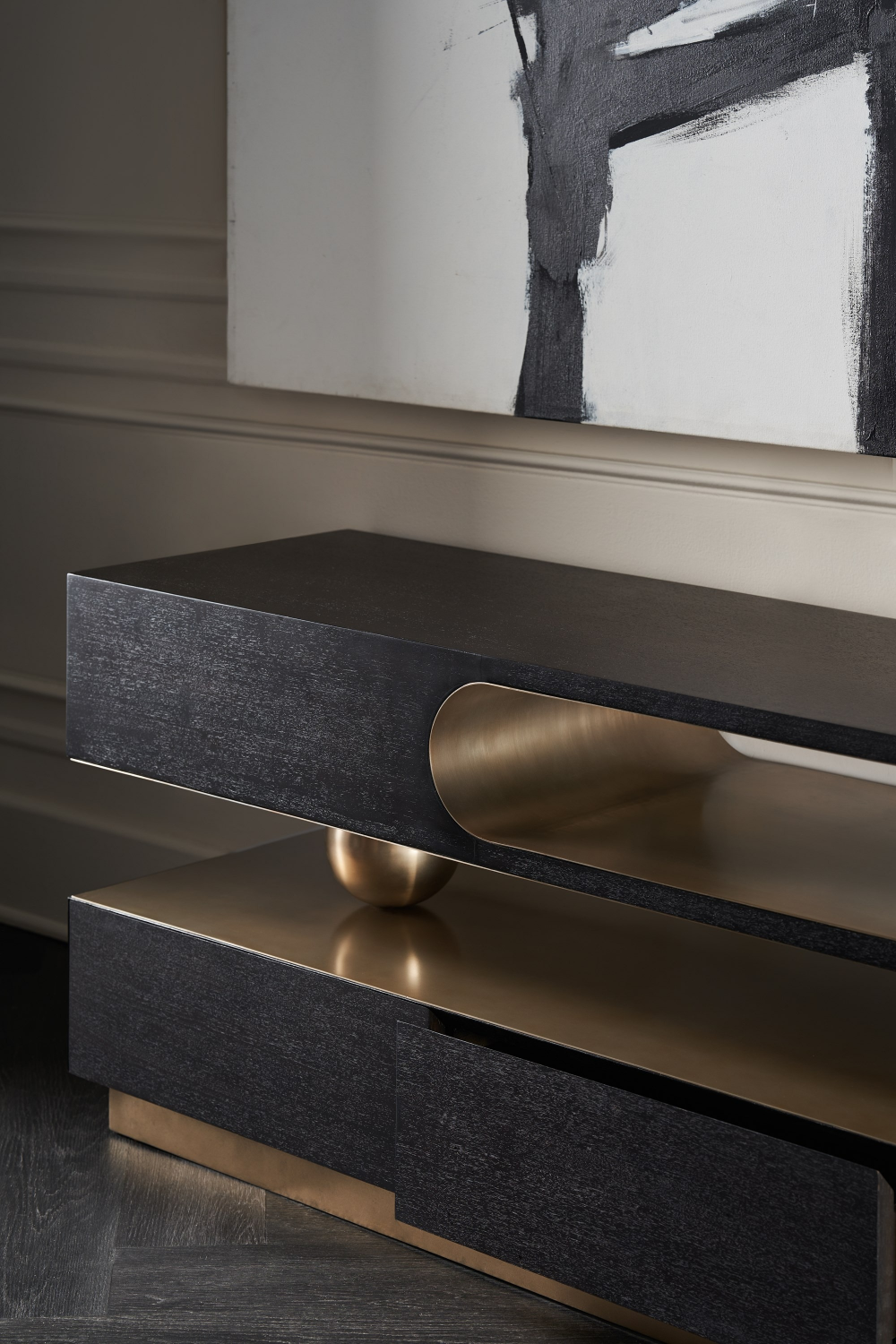 Modern 4-Drawer Media Unit | Caracole Harmony | Oroa.com