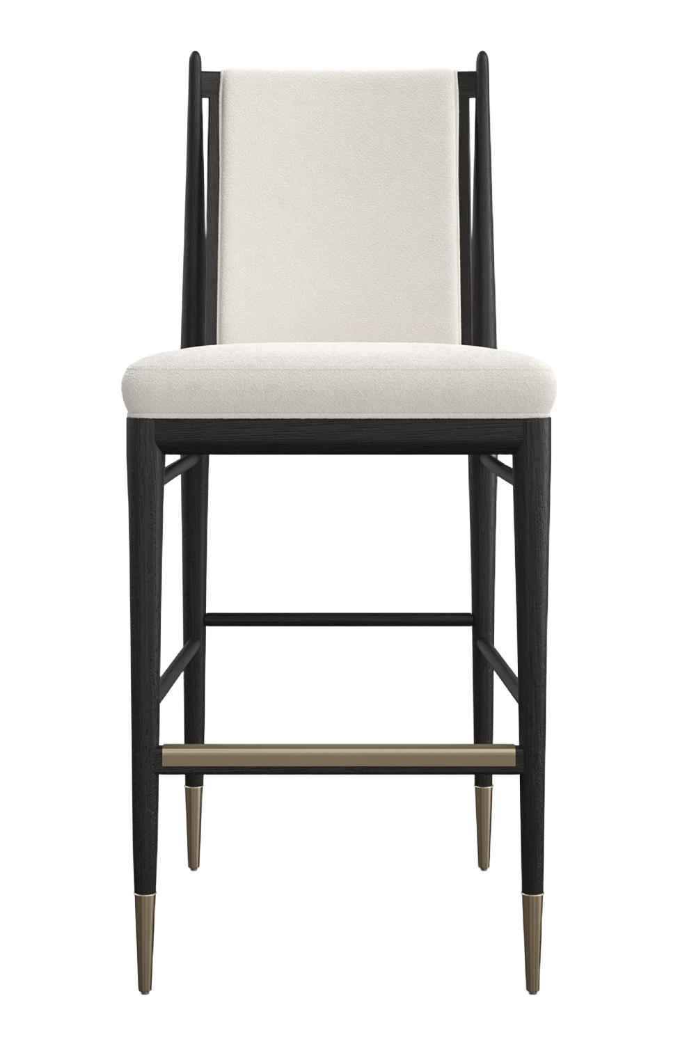 Ivory Bouclé Bar Stool | Caracole Unity | Oroa.com