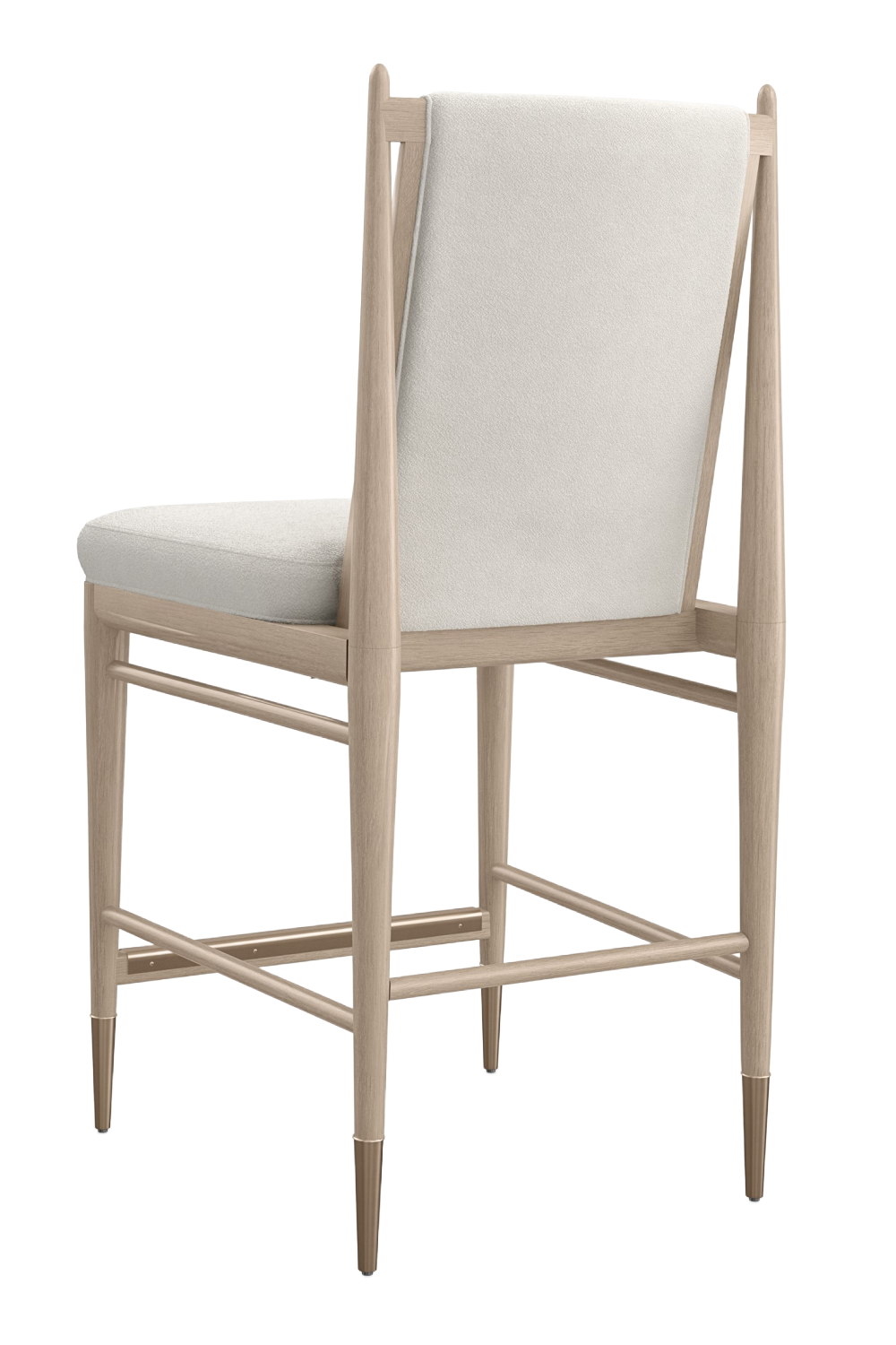 Ivory Bouclé Counter Stool | Caracole Unity | Oroa.com
