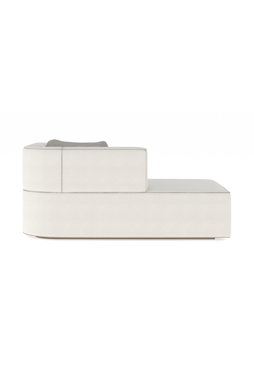 White Bouclé Chaise Lounge | Caracole Marbella | Oroa.com