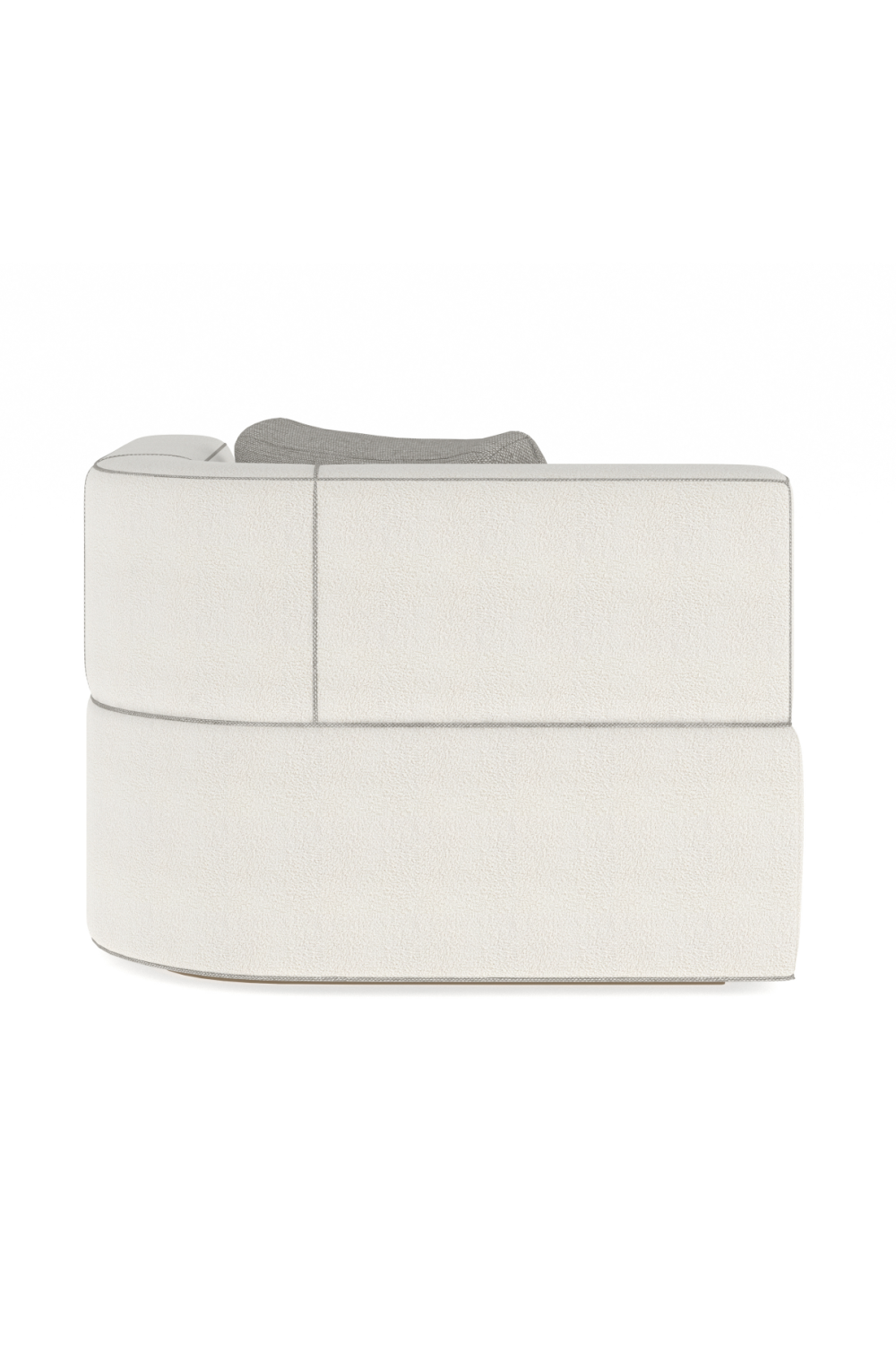 White Bouclé Chaise Lounge | Caracole Marbella | Oroa.com