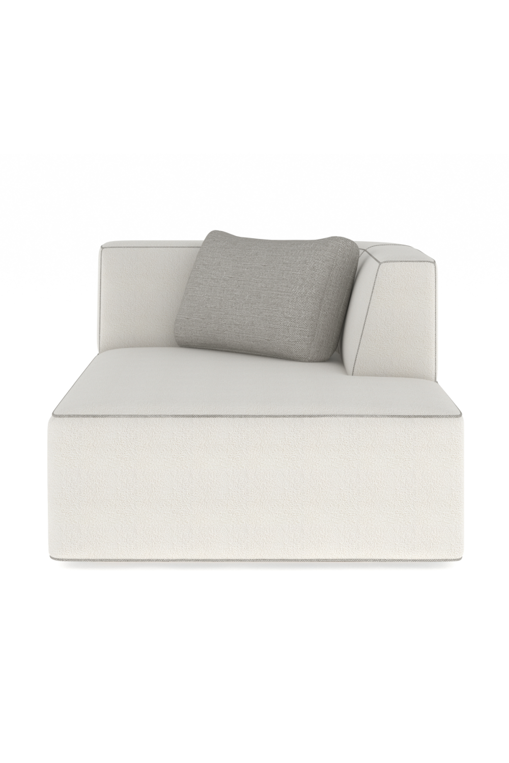 White Bouclé Chaise Lounge | Caracole Marbella | Oroa.com