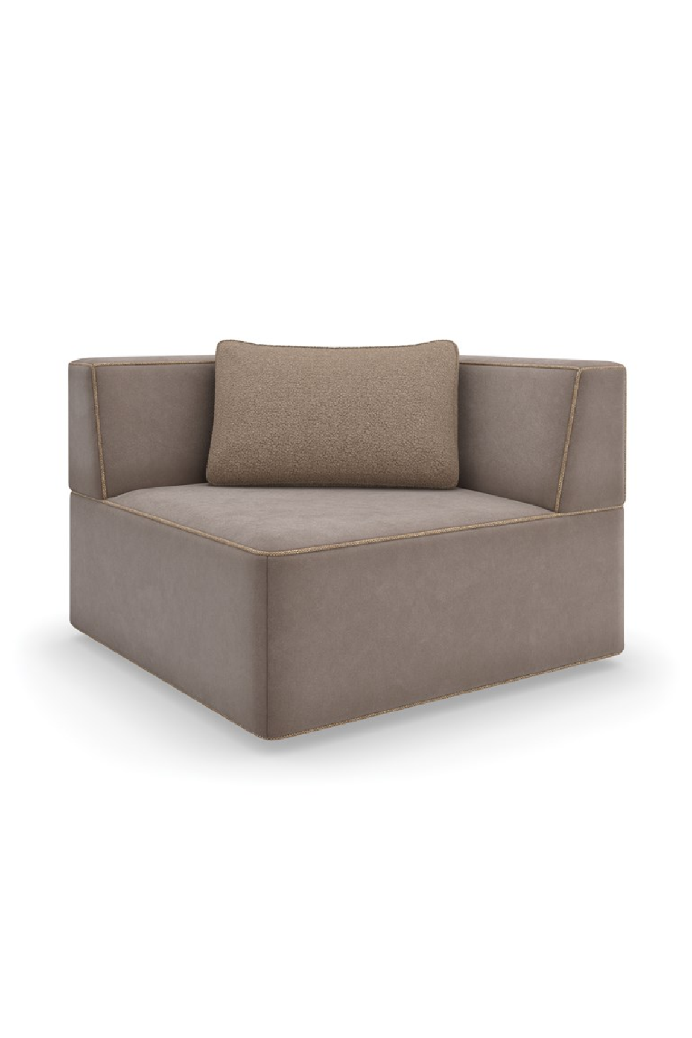 Brown Welted Sectional Sofa | Caracole Marbella | Oroa.com
