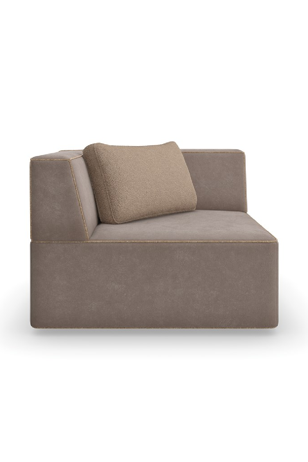 Brown Welted Sectional Sofa | Caracole Marbella | Oroa.com