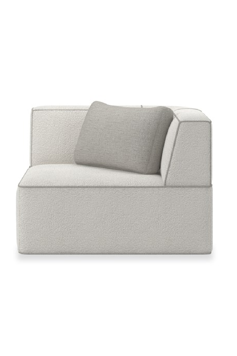 White Welted Sectional Sofa | Caracole Marbella | Oroa.com