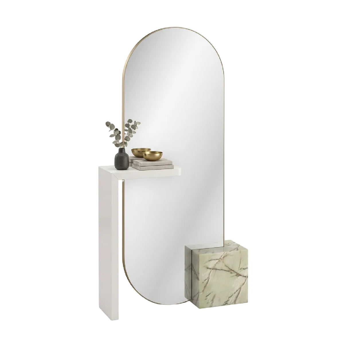 Bronze Metallic Floor Mirror | Caracole Monaco