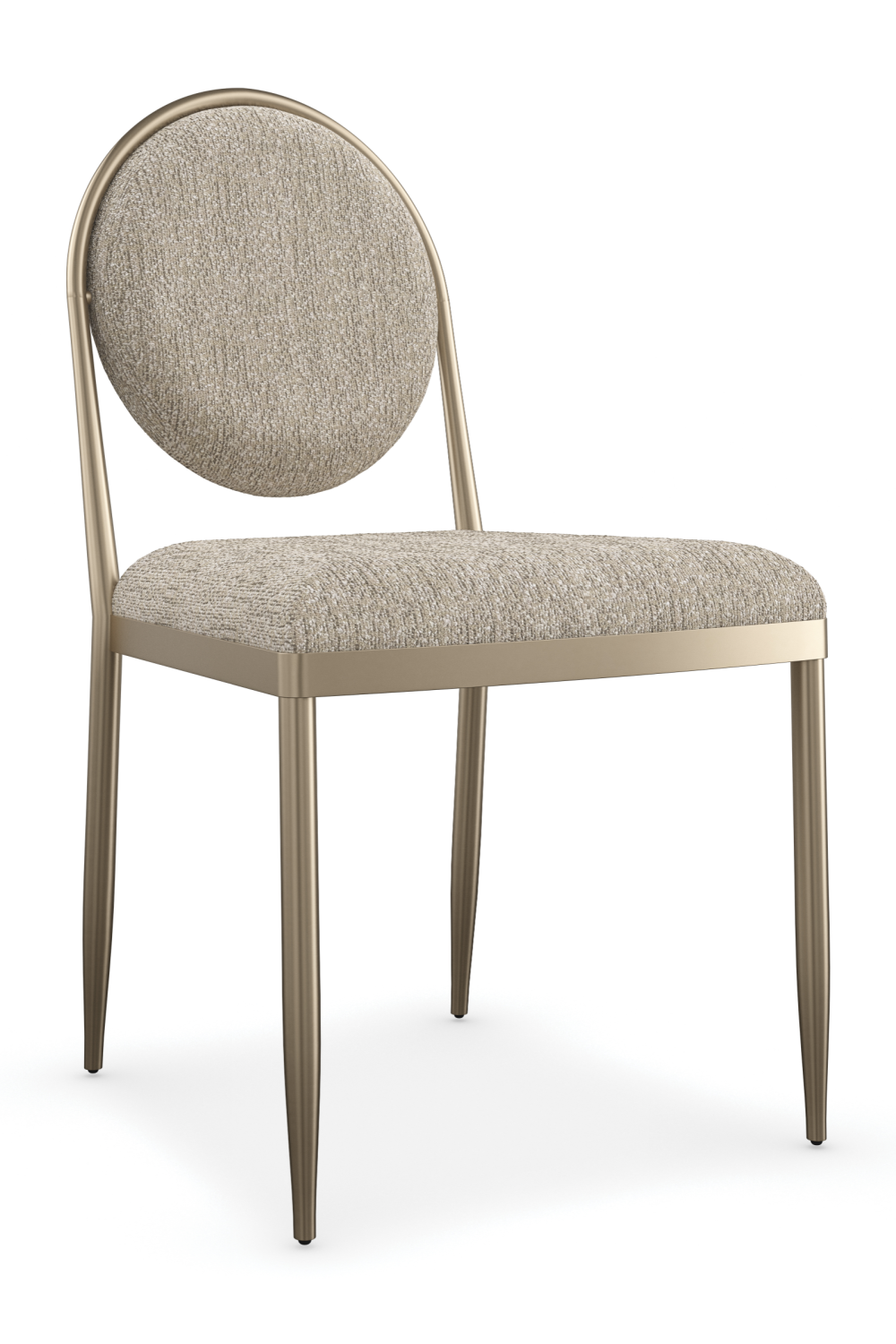 Oval-Back Bouclé Dining Chairs (2) | Caracole Capri | Oroa.com