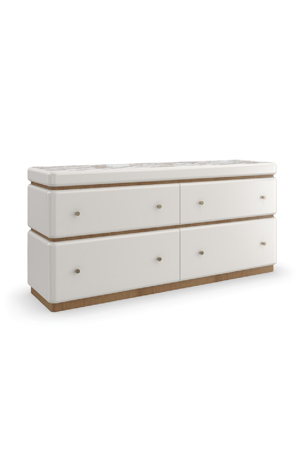 White 4-Drawer Dresser | Caracole Milos | Oroa.com