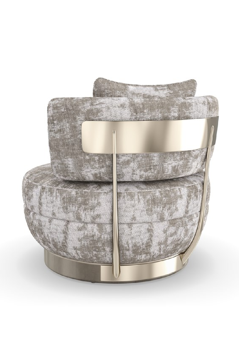 Chenille Swivel Lounge Chair | Caracole Celeste | Oroa.com