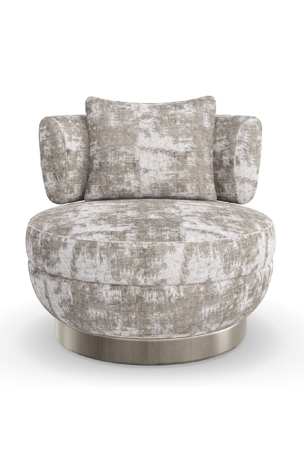 Chenille Swivel Lounge Chair | Caracole Celeste | Oroa.com