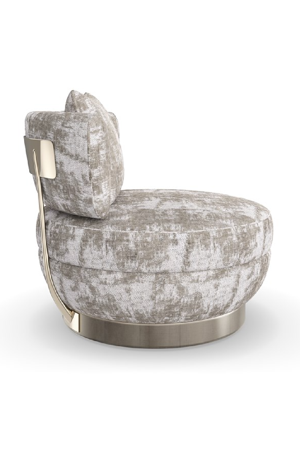 Chenille Swivel Lounge Chair | Caracole Celeste | Oroa.com