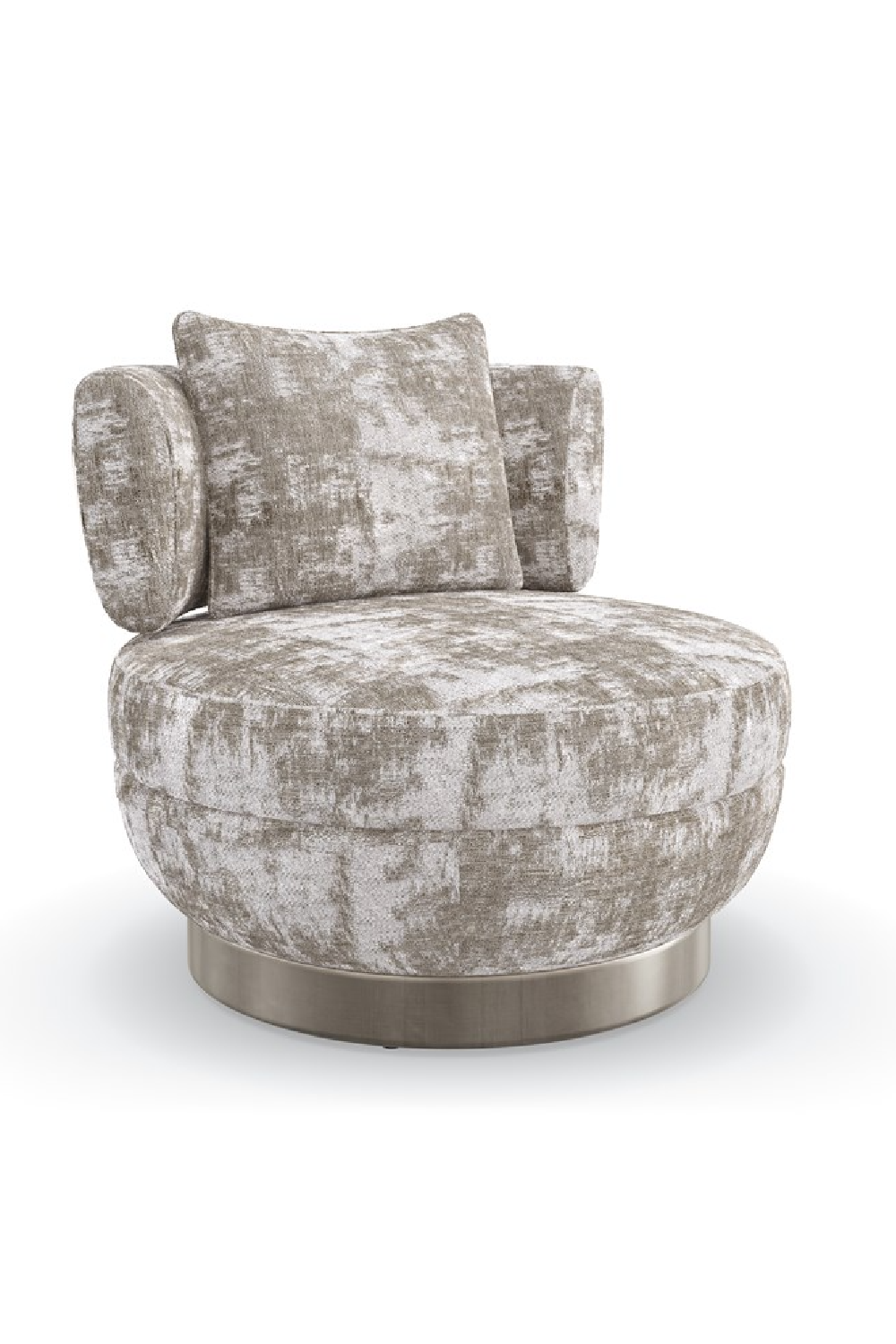 Chenille Swivel Lounge Chair | Caracole Celeste | Oroa.com